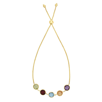 14K Gold Semi Precious Stone Friendship Bracelet