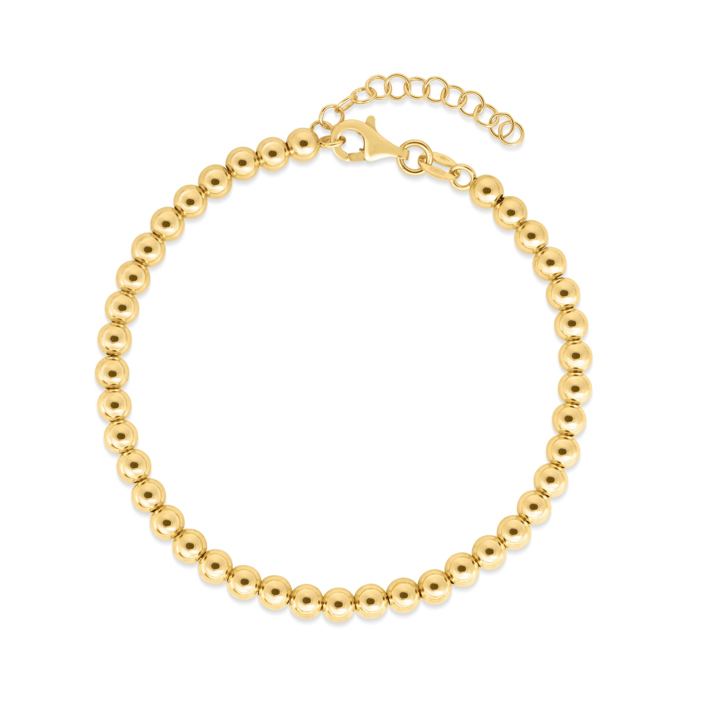 14K Gold 4mm Bead Chain