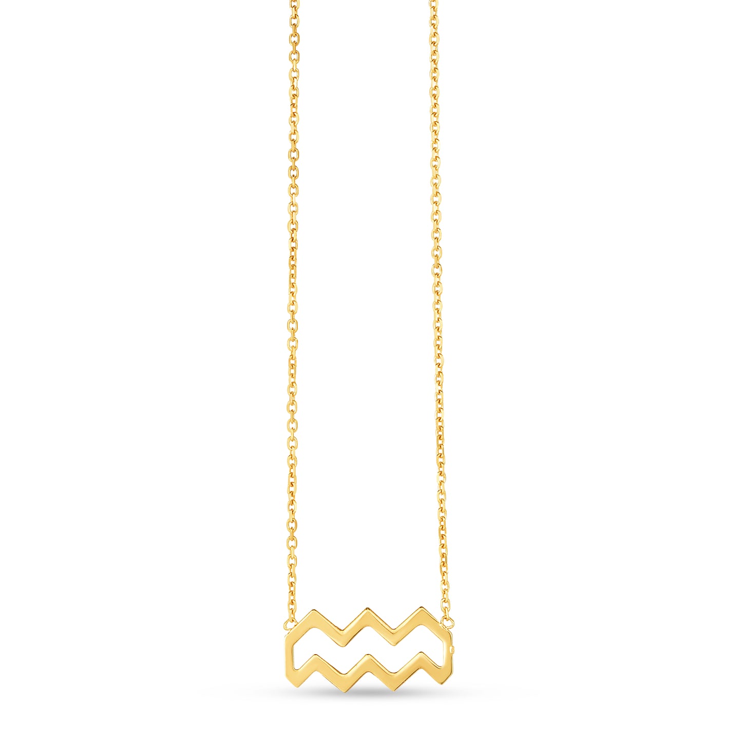14K Gold Aquarius Necklace
