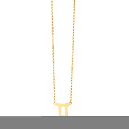 14K Gold Gemini Necklace