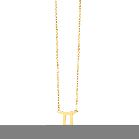 14K Gold Gemini Necklace