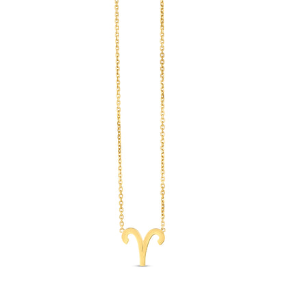 14K Gold Aries Necklace