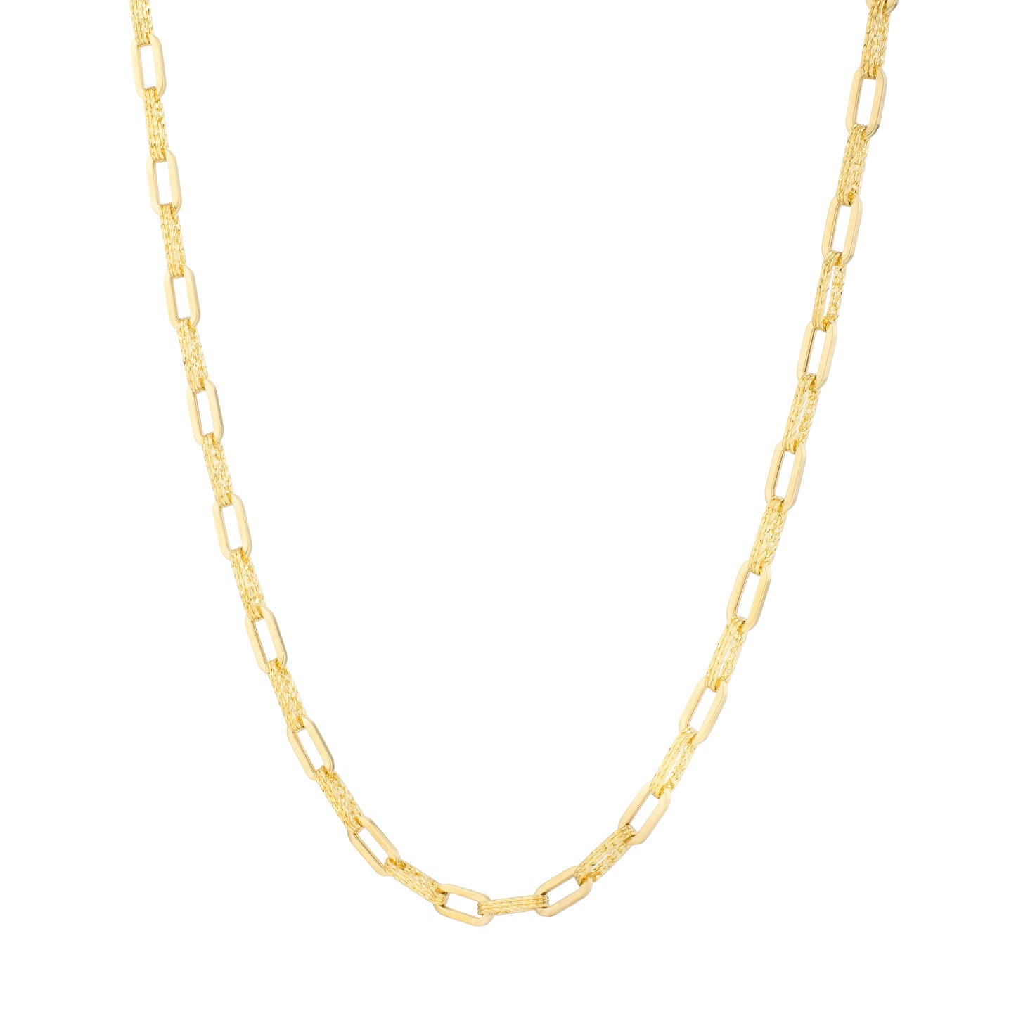 14K 4mm Diamant�������� Paperclip Necklace