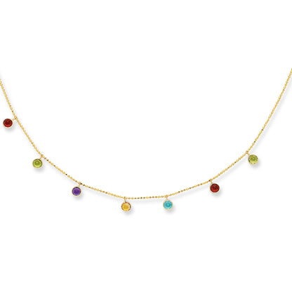 14K Gold SemiPrecious Necklace