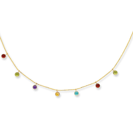 14K Gold SemiPrecious Necklace