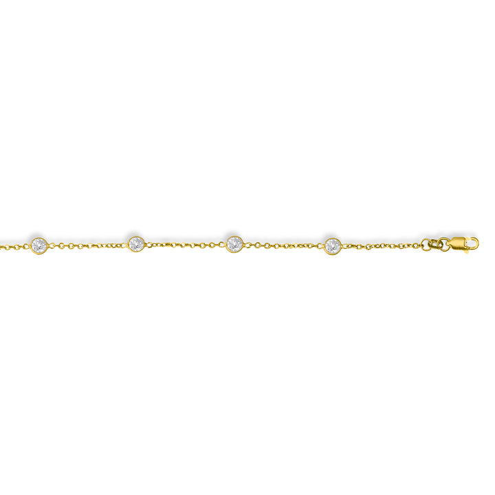 14K Gold CZ by the Yard Necklace