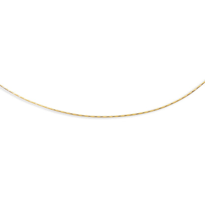 14K Gold 1.5mm Round Omega with Screw Back Lock