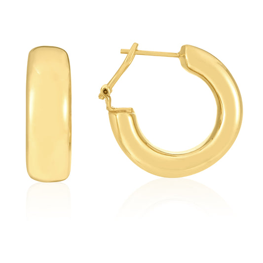 14K Gold Large Omega CHoops