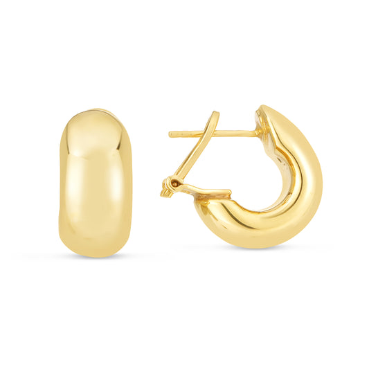 14K Gold Small Omega CHoops