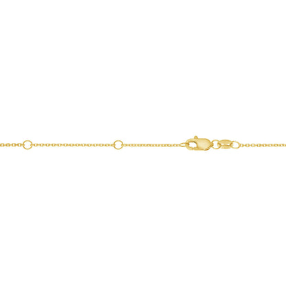 14K Gold 0.87mm Double Extendable Diamond Cut Cable Chain