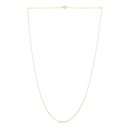 14K Gold .5mm Double Extendable Rope Chain
