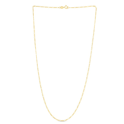 14K Gold 1.9mm Figaro Chain