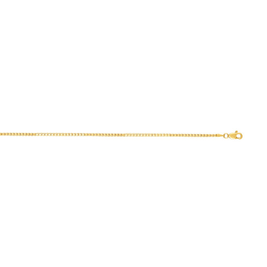 14K Gold 1.8mm SemiSolid Box Chain