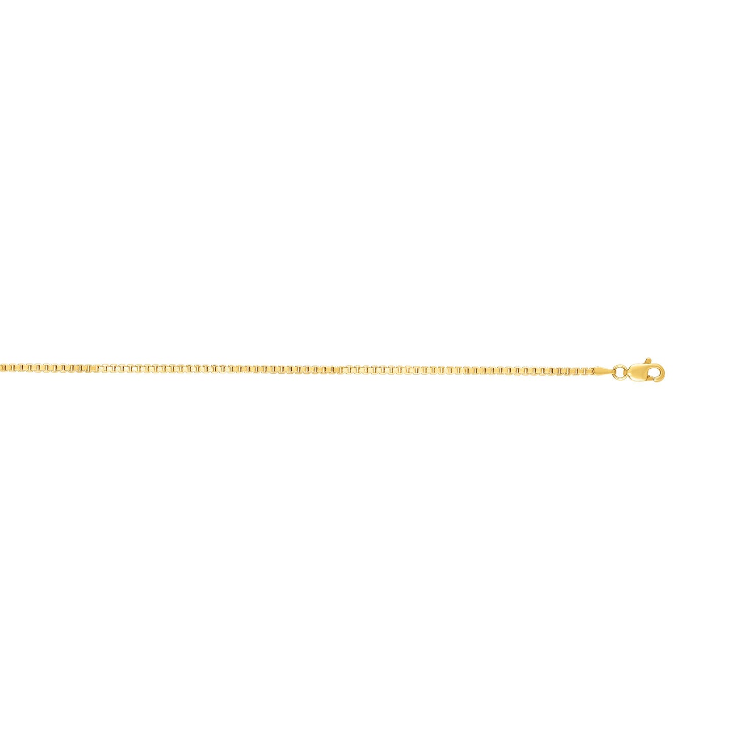 14K Gold 1.8mm SemiSolid Box Chain