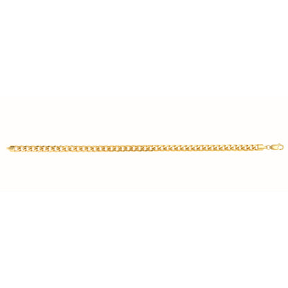 14K Gold 4.5mm SemiSolid Miami Cuban
