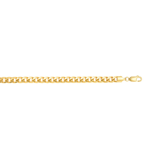14K Gold 5.5mm SemiSolid Miami Cuban