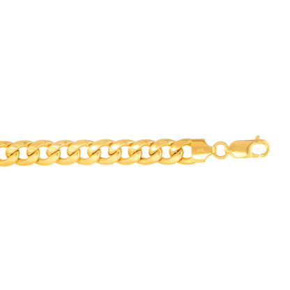 14K Gold 8mm SemiSolid Miami Cuban