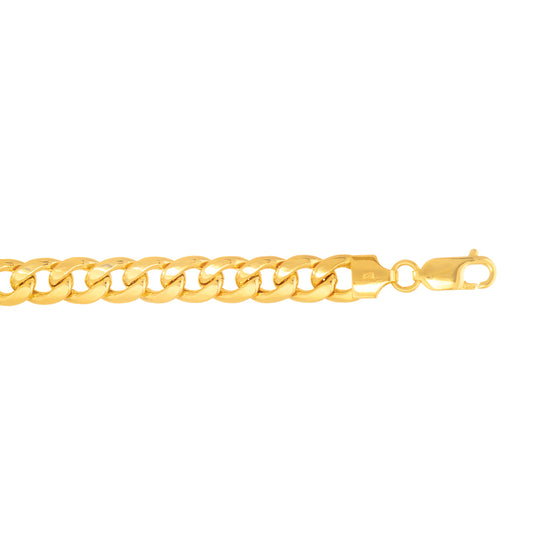 14K Gold 8mm SemiSolid Miami Cuban