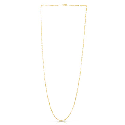18K Gold 1.9mm Diamond Cut Cable Chain