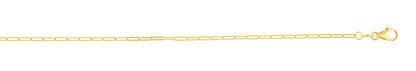 18K Gold 1.5mm Paperclip Chain