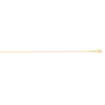 18K Gold 1.0mm Extendable Cable Chain