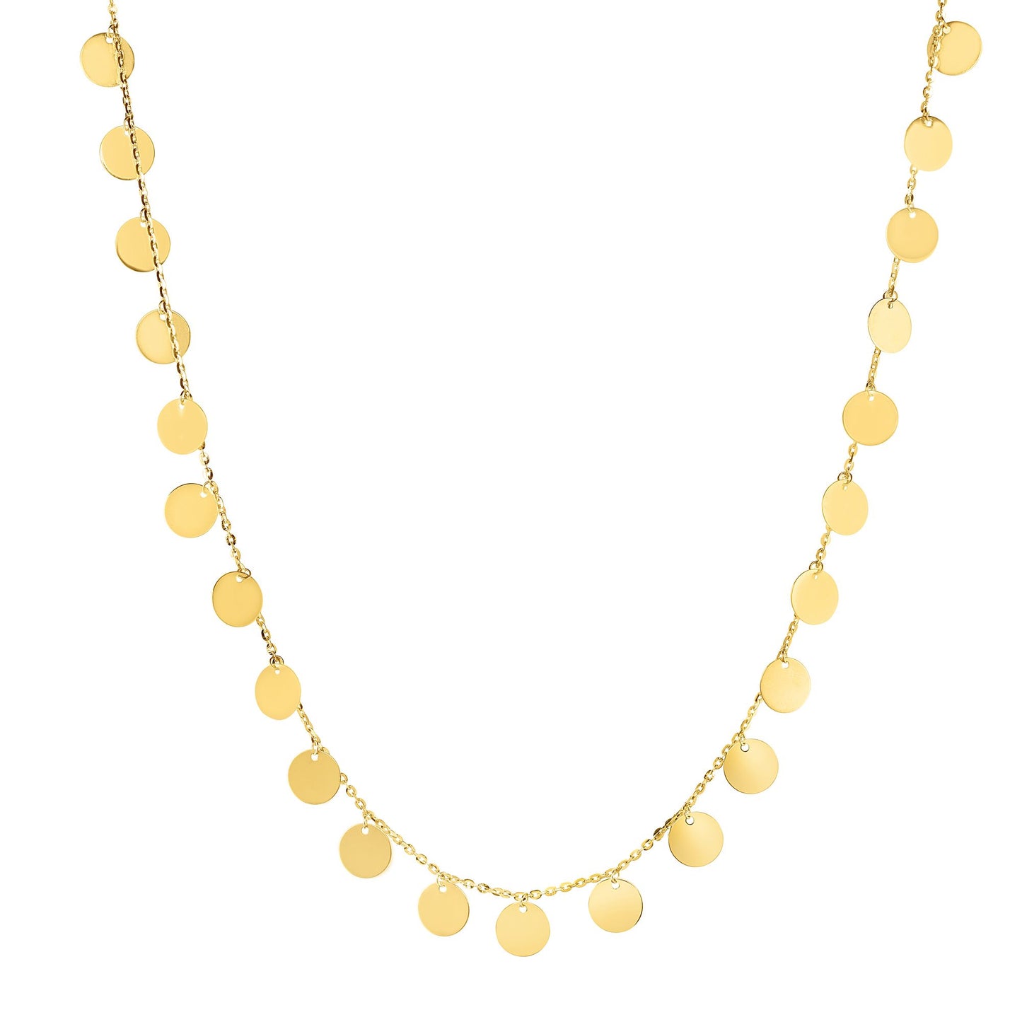 14K Gold MultiStrand Bead Station Choker