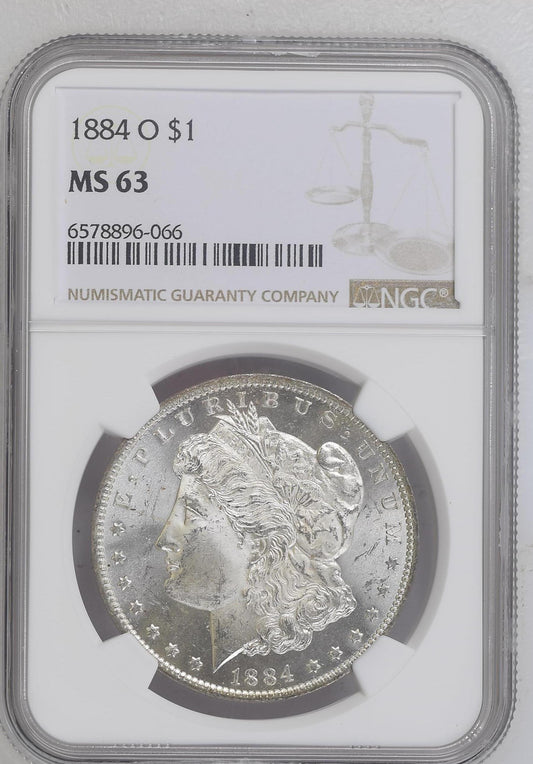 1884-O Morgan Silver Dollar NGC MS-63