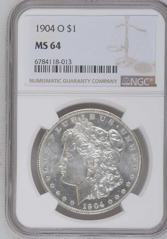 1904-O Morgan Silver Dollar NGC MS-64