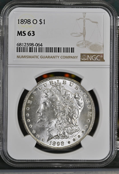 1898-O Morgan Silver Dollar NGC MS-63
