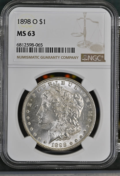 1898-O Morgan Silver Dollar NGC MS-63