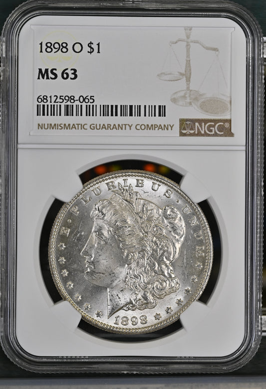 1898-O Morgan Silver Dollar NGC MS-63