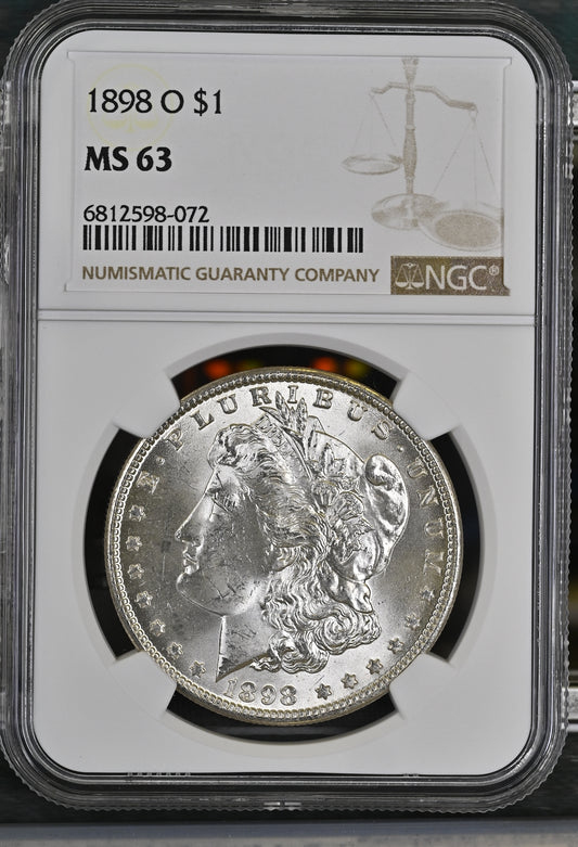 1898-O Morgan Silver Dollar NGC MS-63