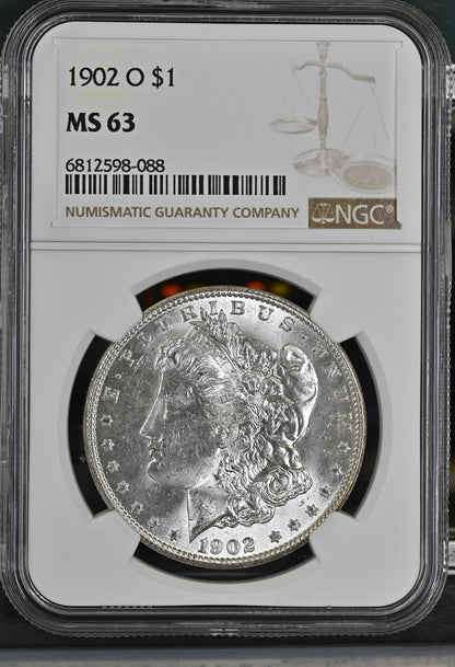 1902-O Morgan Silver Dollar NGC MS-63