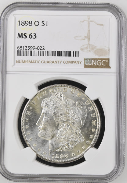 1898-O Morgan Silver Dollar NGC MS-63