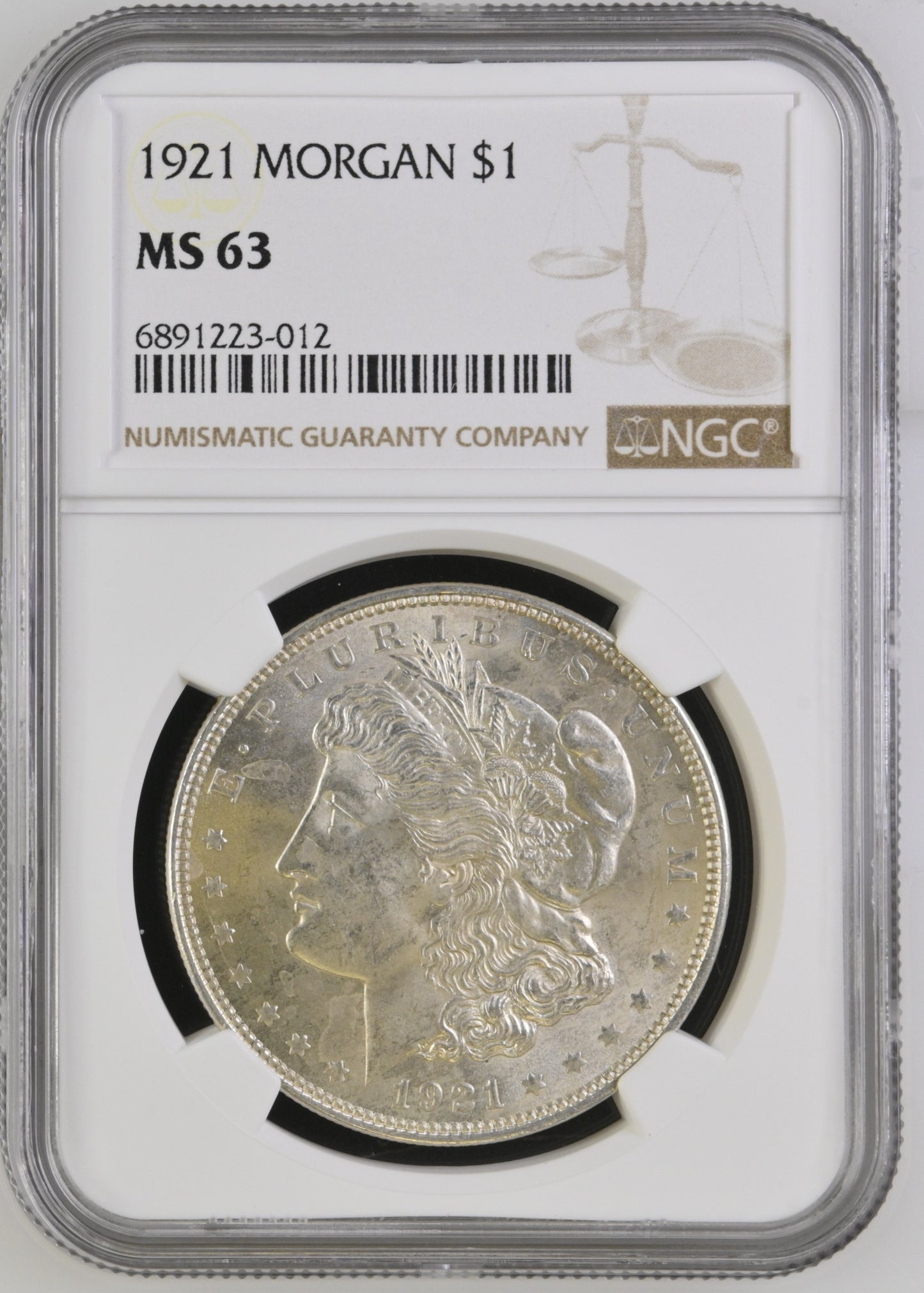 1921-P Morgan Silver Dollar NGC MS-63