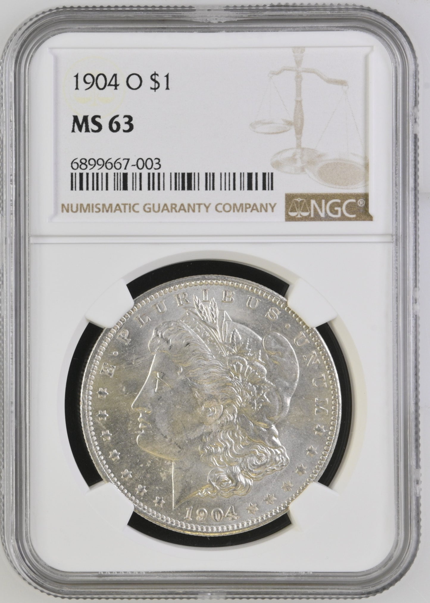 1904-O Morgan Silver Dollar NGC MS-63