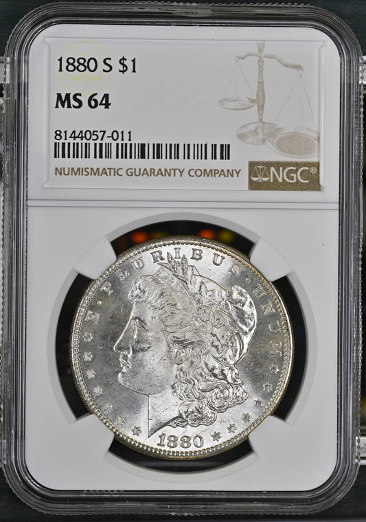 1880-S Morgan Silver Dollar NGC MS-64