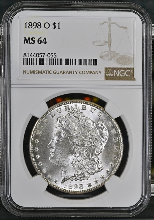 1898-O Morgan Silver Dollar NGC MS-64