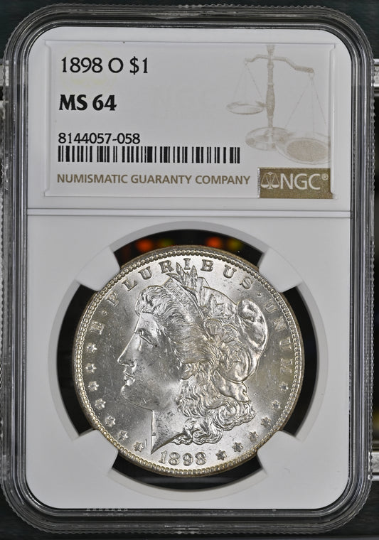 1898-O Morgan Silver Dollar NGC MS-64