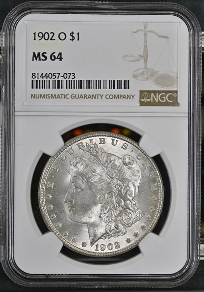1902-O Morgan Silver Dollar NGC MS-64