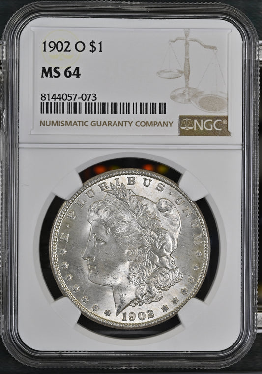 1902-O Morgan Silver Dollar NGC MS-64