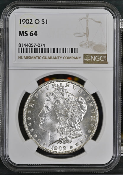 1902-O Morgan Silver Dollar NGC MS-64
