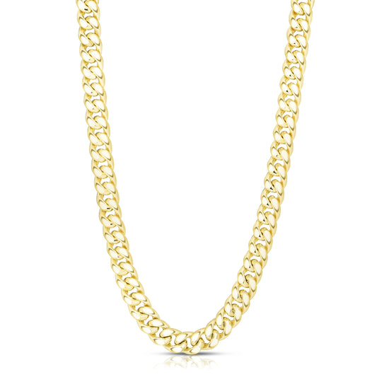 14K Gold 11.1mm SemiSolid Classic Miami Cuban