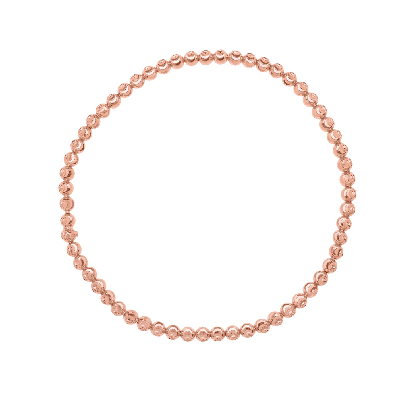14K MoonCut Bead Stretch Bracelet