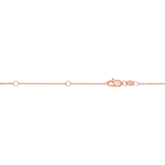 14K Gold 0.87mm Double Extendable Diamond Cut Cable Chain