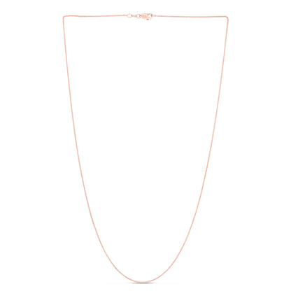 14K Gold .6mm Round Wheat Chain