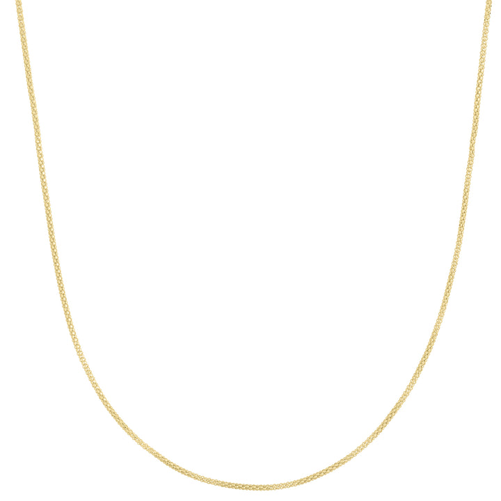 14K Gold 1.3mm Popcorn Chain