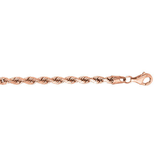 14K Gold 3.8mm Diamond Cut Royal Rope Chain