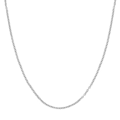 Platinum 2.3mm Oval Cable Chain