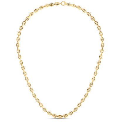 14K Puffed 5.4mm Mariner Bracelet